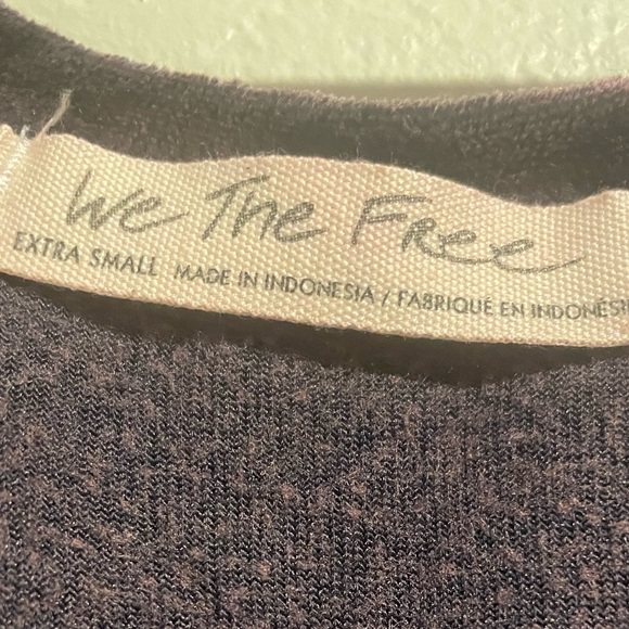 We The Free (Free People) Valerie Velour Top in Purple - Picture 3 of 3